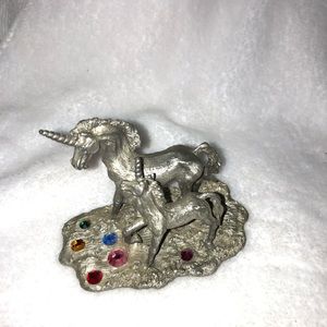 Spoontiques Mother & child unicorn rhinestone base